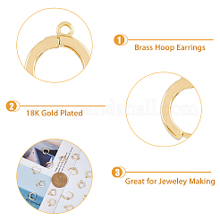 20Pcs Brass Hoop Earrings&nbsp;KK-DC0002-99