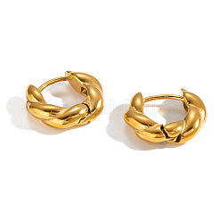 Twist 304 Stainless Steel Hoop Earrings for Women&nbsp;HD0403