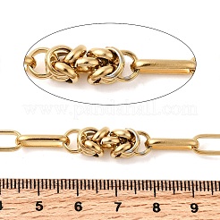 304ステンレススチールフィガロチェーン  溶接されていない  スプールで  イオンプレーティング（ip）  20KGP本金メッキ  22x7x7mm&nbsp;CHS-K024-08G