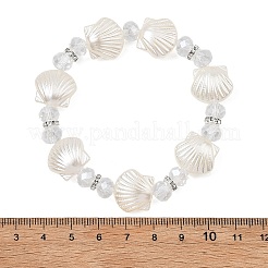 ABS Plastic Imitation Pearl & Glass & Brass Beaded Stretch Bracelets for Women&nbsp;BJEW-JB13803