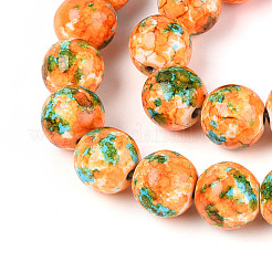 Spray Painted Synthetic Turquoise Beads Strands&nbsp;G-N352-25B-01