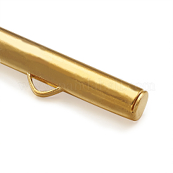 Brass Slide On End Clasp Tubes&nbsp;KK-TA0007-29G