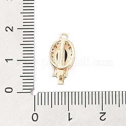 Brass Micro Pave Clear Cubic Zirconia Box Clasps&nbsp;KK-G491-03G