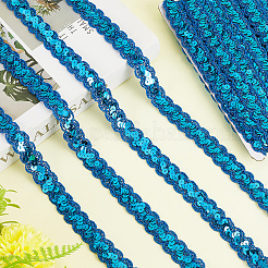 Sparkle Polyester Paillette Lace Ribbons&nbsp;OCOR-WH20007-15C