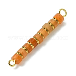 8Pcs 8 Styles Natural Mixed Gemstone & Electroplated Synthetic Non-magnetic Hematite Heishi Beaded Connector Charms&nbsp;PALLOY-JF03291