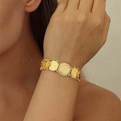 Elegant Brass Coin Ladies Link Chain Bracelets for Women&nbsp;PG3395