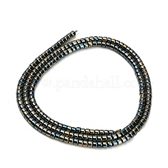 電気メッキガラスビーズセット  コラム  ゴールデンロッド  2~2.5x2mm  穴：0.6mm  約207~208個/連  14.13~14.29''（35.9~36.3センチメートル）&nbsp;GL-CBAA615-01B