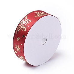20 Yards Christmas Printed Polyester Satin Ribbon&nbsp;SRIB-P021-A02