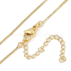 Brass Micro Pave Clear Cubic Zirconia Pendant Box Chain Necklaces for Women&nbsp;NJEW-U015-08G-03