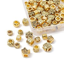 60Pcs 12 Style Tibetan Style Alloy European Beads&nbsp;FIND-FS0001-80