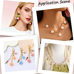 60Pcs Dyed Synthetic Coral Flower Charms&nbsp;PALLOY-BM00009