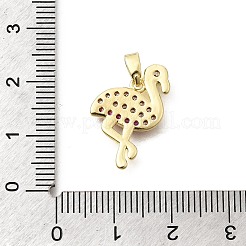 Brass Cubic Zirconia Pendants&nbsp;KK-B187-12G