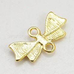 合金コネクター  ニッケルフリー  鉛フリー及びカドミウムフリー  蝶結び  20x10x3mm  穴：2mm&nbsp;LS-PALLOY-EA11930Y-G-NF