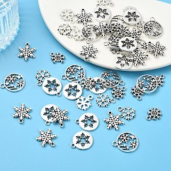 50Pcs 5 Styles Tibetan Style Alloy Charms&nbsp;FIND-YW0010-23