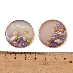 Brass & Resin Pendants&nbsp;KK-H276-01KCG-01