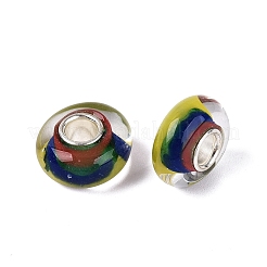Handmade Lampwork & Brass Core European Beads&nbsp;LAMP-N044-08S-01