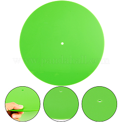 アクリル CD パッド  フラットラウンド  ライムグリーン  300x2.5mm  穴：7mm&nbsp;AJEW-WH20006-231C