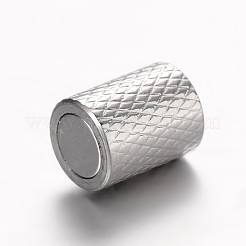 Tarnish Resistant 304 Stainless Steel Magnetic Clasps with Glue-in Ends&nbsp;STAS-G140-39N