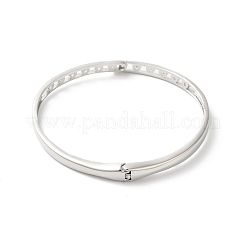 Rack Plating Brass Pave Clear Cubic Zirconia Hinged Bangles&nbsp;BJEW-G716-03P