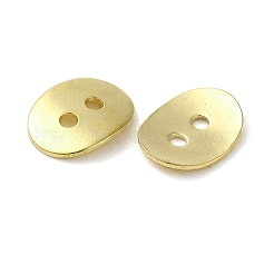 304ステンレススチールコネクタチャーム  オーバル  18KGP本金メッキ  11x14x0.8mm  穴：2mm&nbsp;STAS-H217-02G