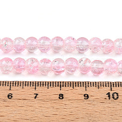 Spray Painted Crackle Glass Beads Strands&nbsp;CCG-Q002-6mm-01