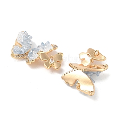 Natural Crystal Quartz Butterfly Links&nbsp;KK-B102-15G