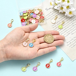 40Pcs 8 Styles Alloy Enamel Pendants&nbsp;HJEW-YW00512