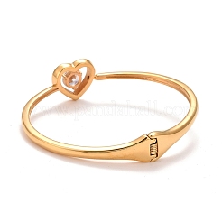 Crystal Rhinestone Heart Cuff Bangle&nbsp;STAS-D165-01G