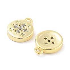 Brass Micro Pave Cubic Zirconia Pendants&nbsp;ZIRC-P120-01G