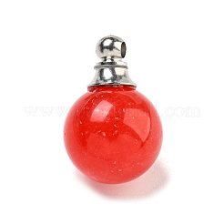 Natural & Synthetic Mixed Gemstone Perfume Bottle Pendants&nbsp;G-K338-22P