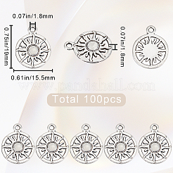100Pcs Tibetan Style Alloy Pendants&nbsp;FIND-SC0007-53