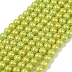 Spray Painted Glass Round Bead Strands&nbsp;DGLA-Q015-8mm-34
