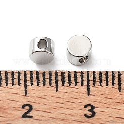 ラックメッキ真鍮スペーサービーズ  ニッケルフリー  フラットラウンド  プラチナ  4x2.5mm  穴：1.2mm&nbsp;KK-WH0084-18A-P