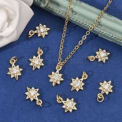 SHEGRACE Brass Clear Cubic Zirconia Charms&nbsp;XGRQ3P844-590G