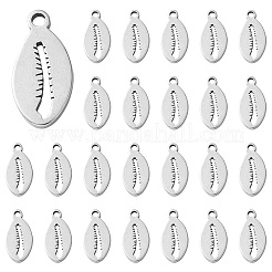 ステンレスペンダント201個  シェルチャーム  ステンレス鋼色  16.5x8x1.4mm  穴：1.8mm&nbsp;STAS-CJC0006-05