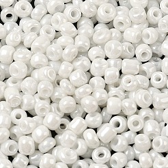 ガラスシードビーズ  ラウンド  ホワイト  2~4mm  穴：0.8~1.2mm  20 G /袋  25袋/セット  500 G /セッティング&nbsp;GLAA-XCP0001-72A