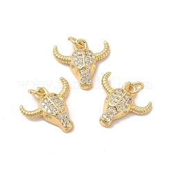 Rack Plating Brass Micro Pave  Cubic Zirconia Pendants&nbsp;KK-B068-24G