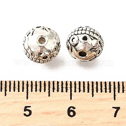 チベット風合金ビーズ  カドミウムフリー＆鉛フリー  ラウンド  アンティークシルバー  8.5mm  穴：1.5mm  約555個/1000g&nbsp;TIBE-L008-12AS