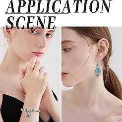 16Pcs 8 Styles Synthetic Turquoise Alloy Pendants&nbsp;FIND-SC0009-11