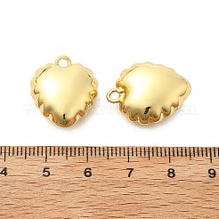ハート真鍮のペンダント  ラックめっき  鉛フリー＆カドミウムフリー  長持ちメッキ  18KGP本金メッキ  21x17x9mm  穴：2mm&nbsp;KK-L237-002G