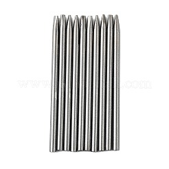45# スチールレザー楕円形穴あけパンチ  DIY レザークラフト ツール  ステンレス鋼色  100x5mm  穴：3x0.8mm&nbsp;TOOL-U002-01A-P