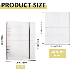PPプラスチックバインダーカバー  長方形  PPプラスチックカードホルダー  透明  230x185x25mm&nbsp;AJEW-FH0007-16A