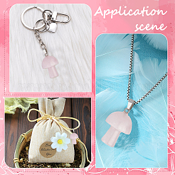 10Pcs Natural Rose Quartz Pendants&nbsp;G-UN0001-18A