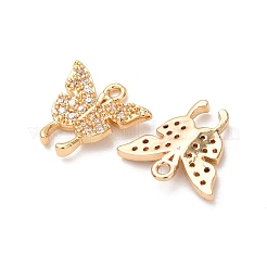 Brass Micro Pave Cubic Zirconia Pendants&nbsp;ZIRC-L105-13G
