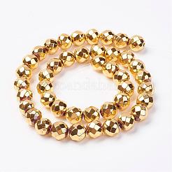 Non-magnetic Synthetic Hematite Bead Strands&nbsp;G-P262-25-10mm-G