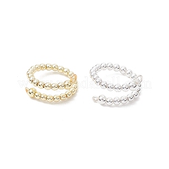 2Pcs 2 Colors Electroplate Non-magnetic Synthetic Hematite Bead Cuff Rings&nbsp;RJEW-JR00904-02