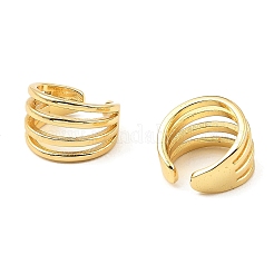 Rack Plating Brass Splite Cuff Earrings&nbsp;EJEW-L261-013G