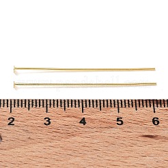 スターリングシルバーフラットヘッドピン925本  18KGP本金メッキ  22ゲージ  40x0.6mm  ヘッド：2mm&nbsp;STER-M117-03D-G