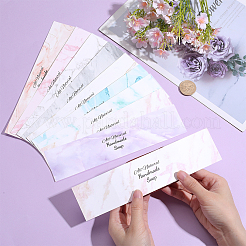 90Pcs 9 Style Rectangle with Marble Pattern & Word Handmade Soap Paper Tag&nbsp;DIY-PH0002-77B-WH