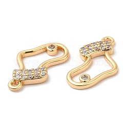Brass Micro Pave Cubic Zirconia Pendants&nbsp;KK-C028-42G